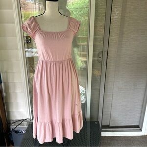 Old Navy Pink Cap Puff Sleeve Sundress